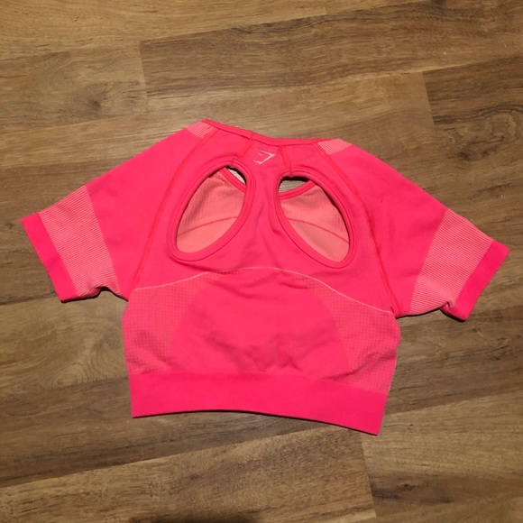 Gymshark Ultra Seamless Crop Pink - Picture 2 of 3